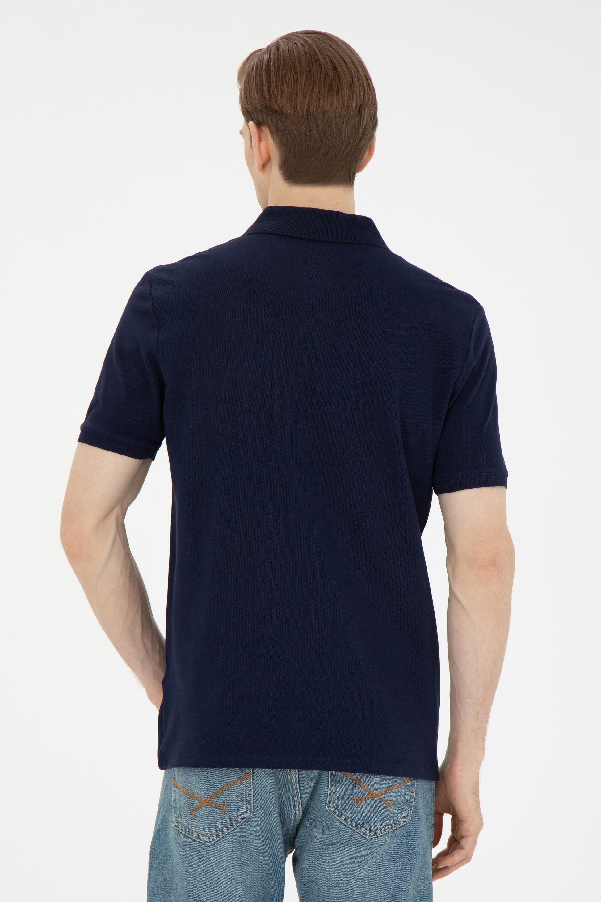 Men's Navy Blue Basic T-Shirt