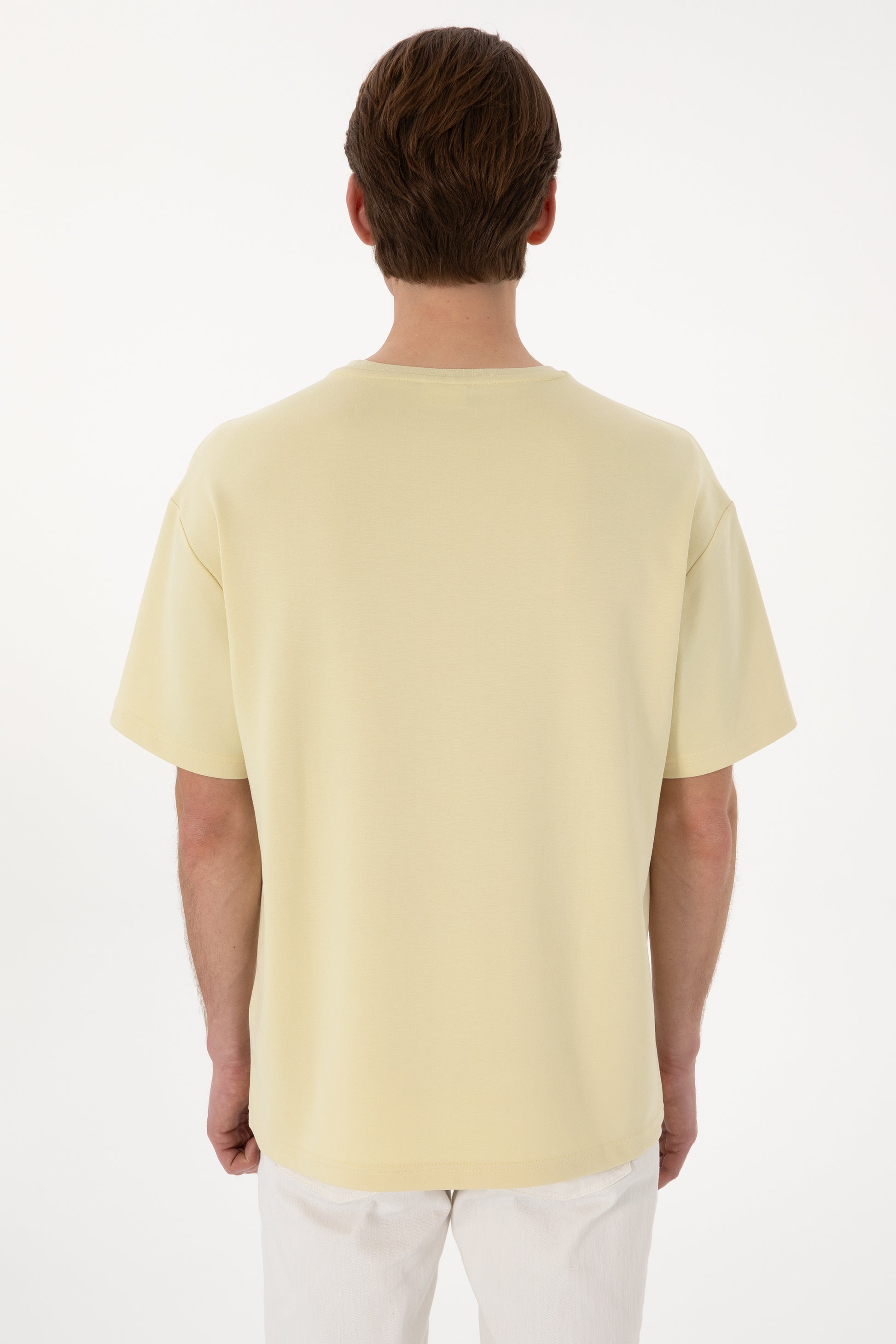 Men's Comfort Fit Crew Neck Light Khaki T-shirt T-shirt