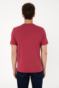 Men's Regular Fit Crew Neck Cherry T-Shirt