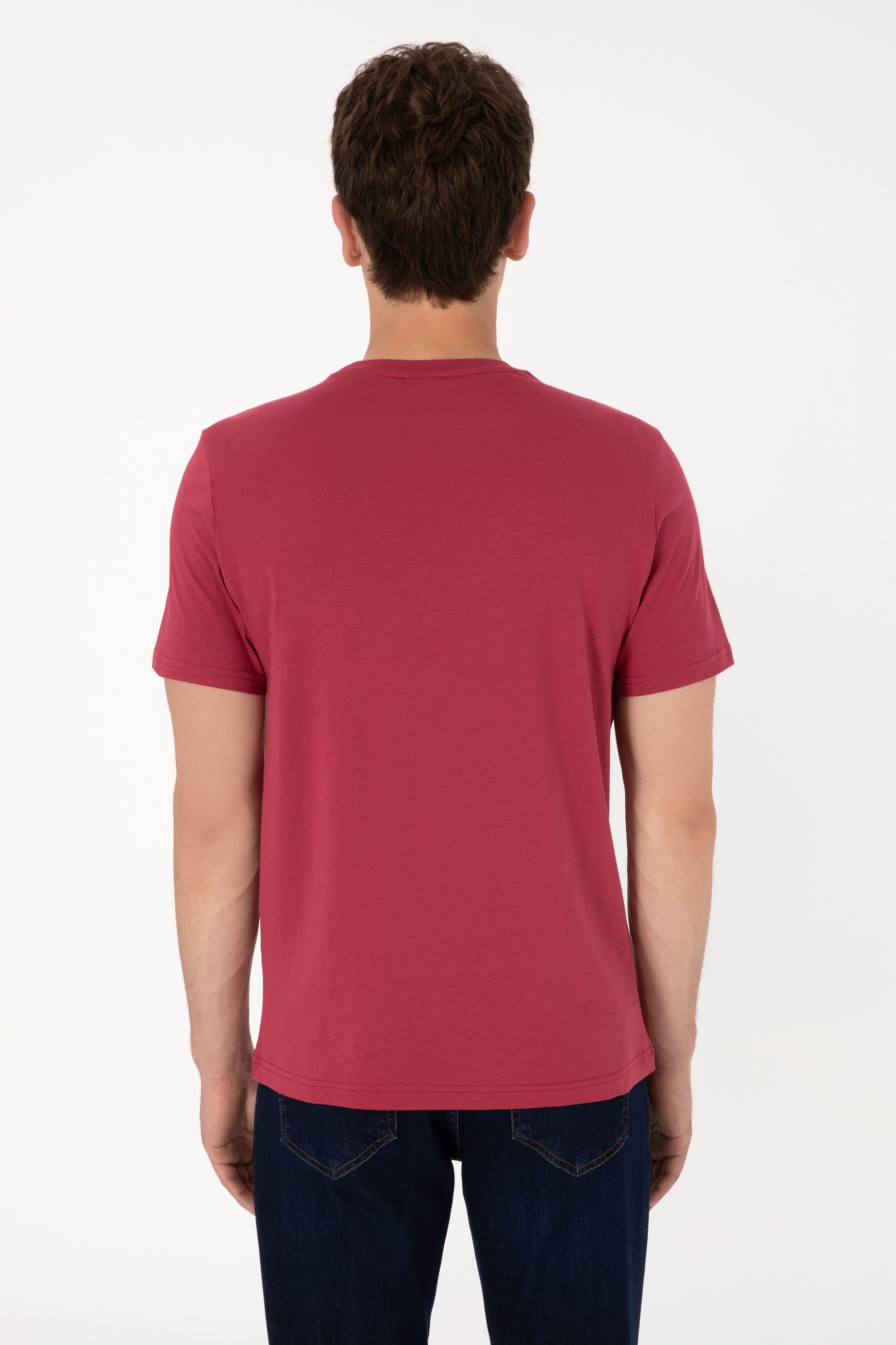 Men's Regular Fit Crew Neck Cherry T-Shirt