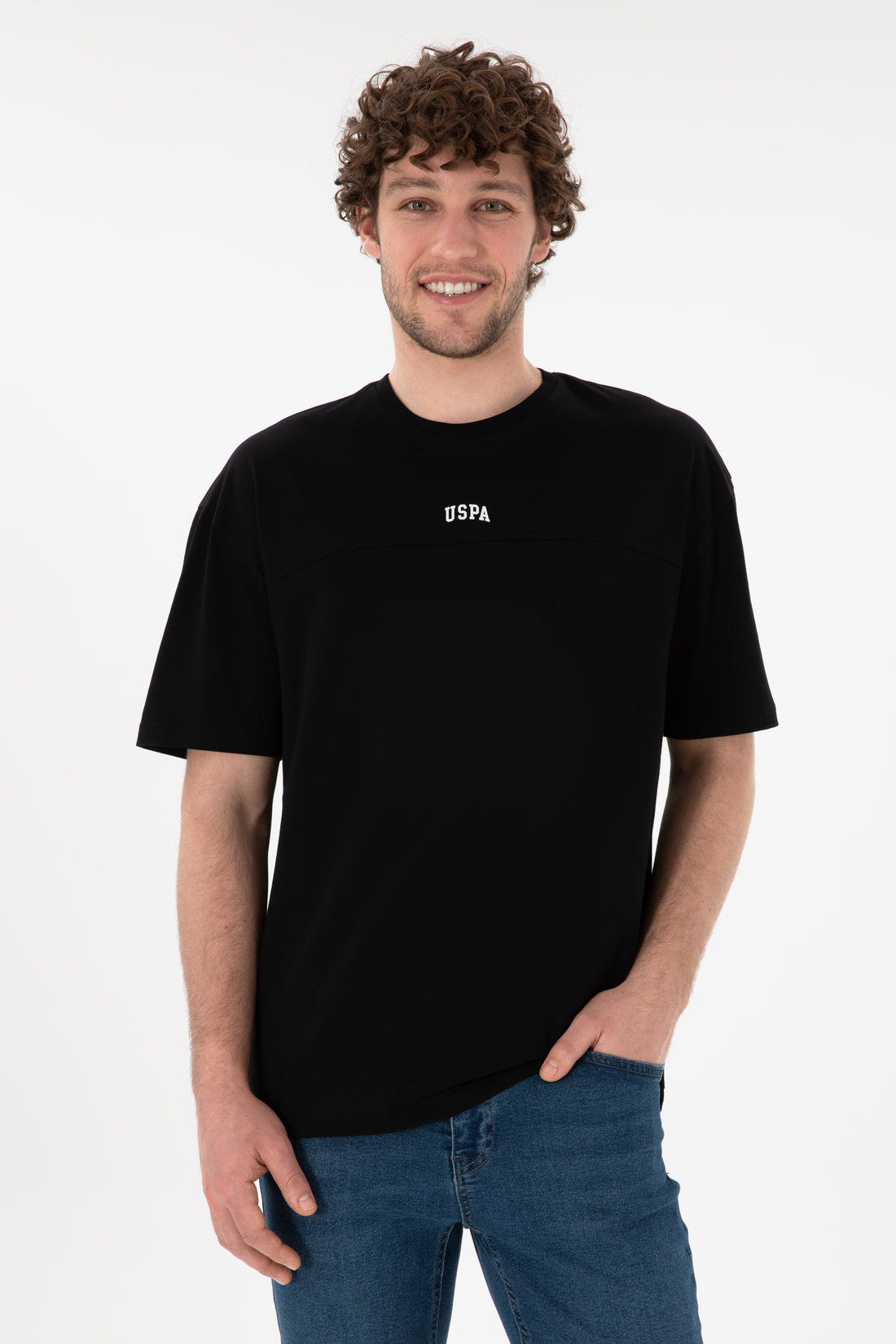 Men's Comfort Fit Crew Neck Black T-Shirt