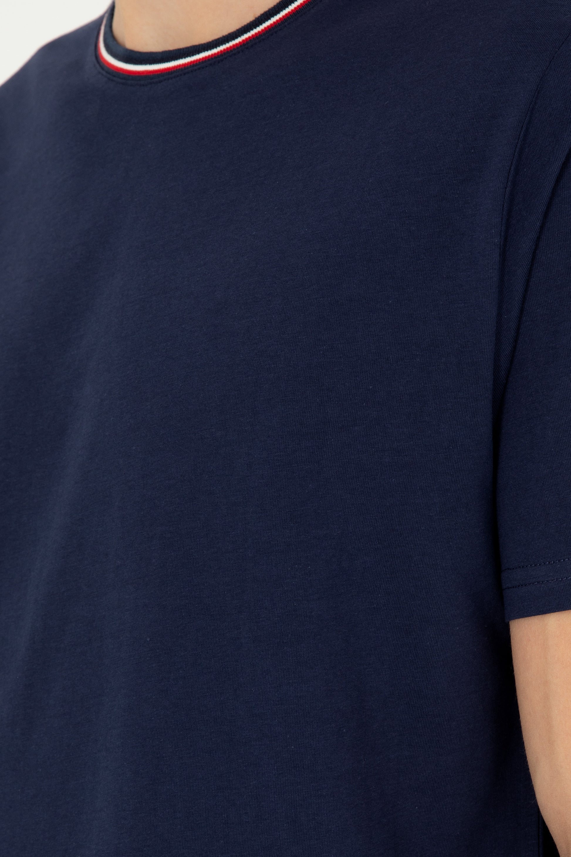 Men's Regular Fit Crew Neck Navy T-Shirt