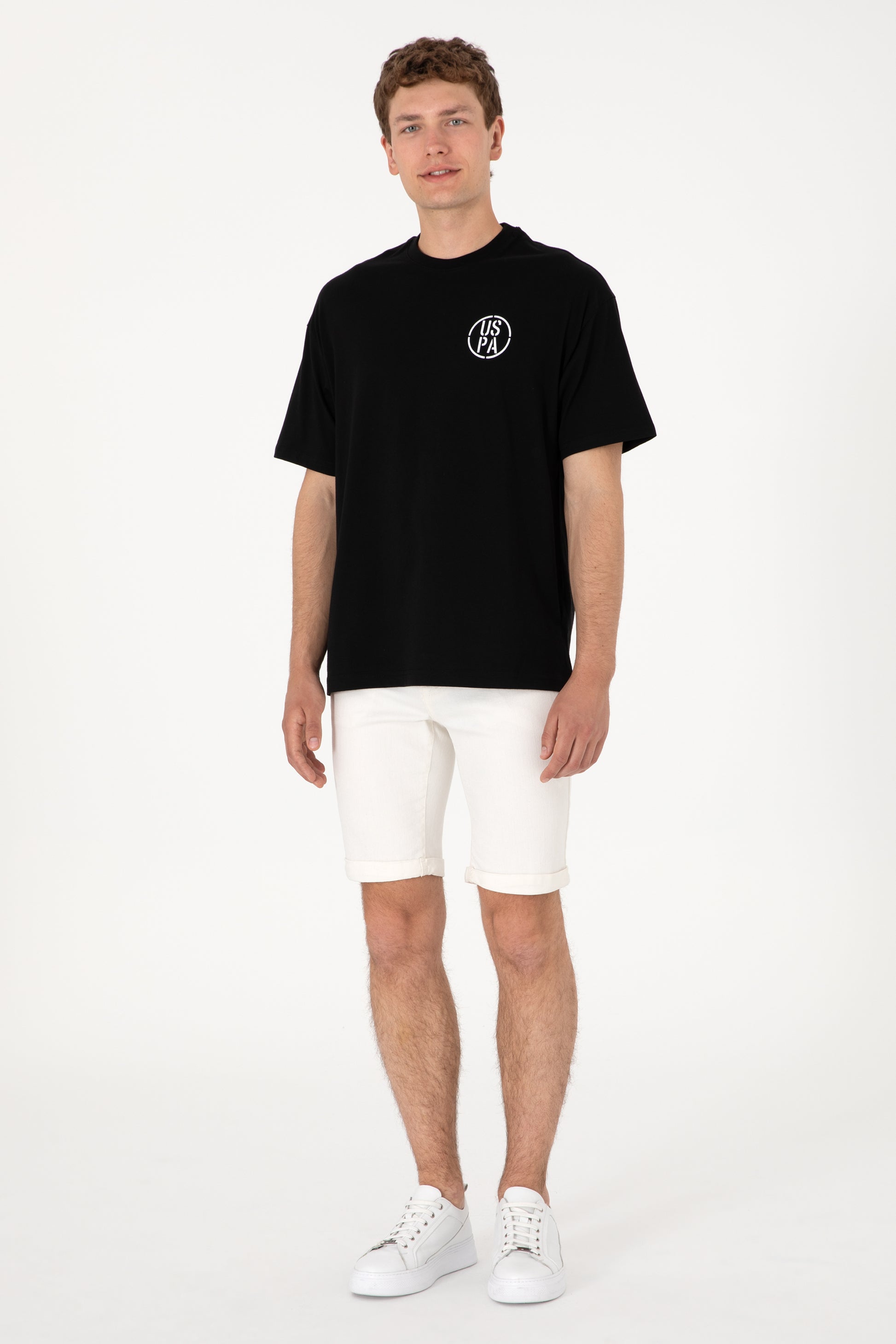 Men's Oversize Fit Crew Neck Black T-Shirt