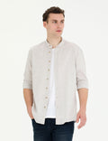 Light Brown Regular Fit Long Sleeve Shirt