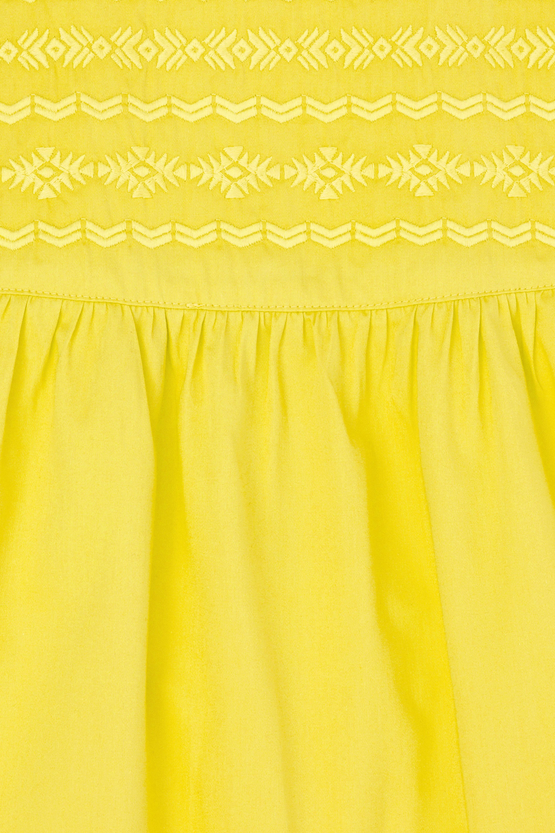 Girls' Neon Yellow Sleeveless Woven Dress