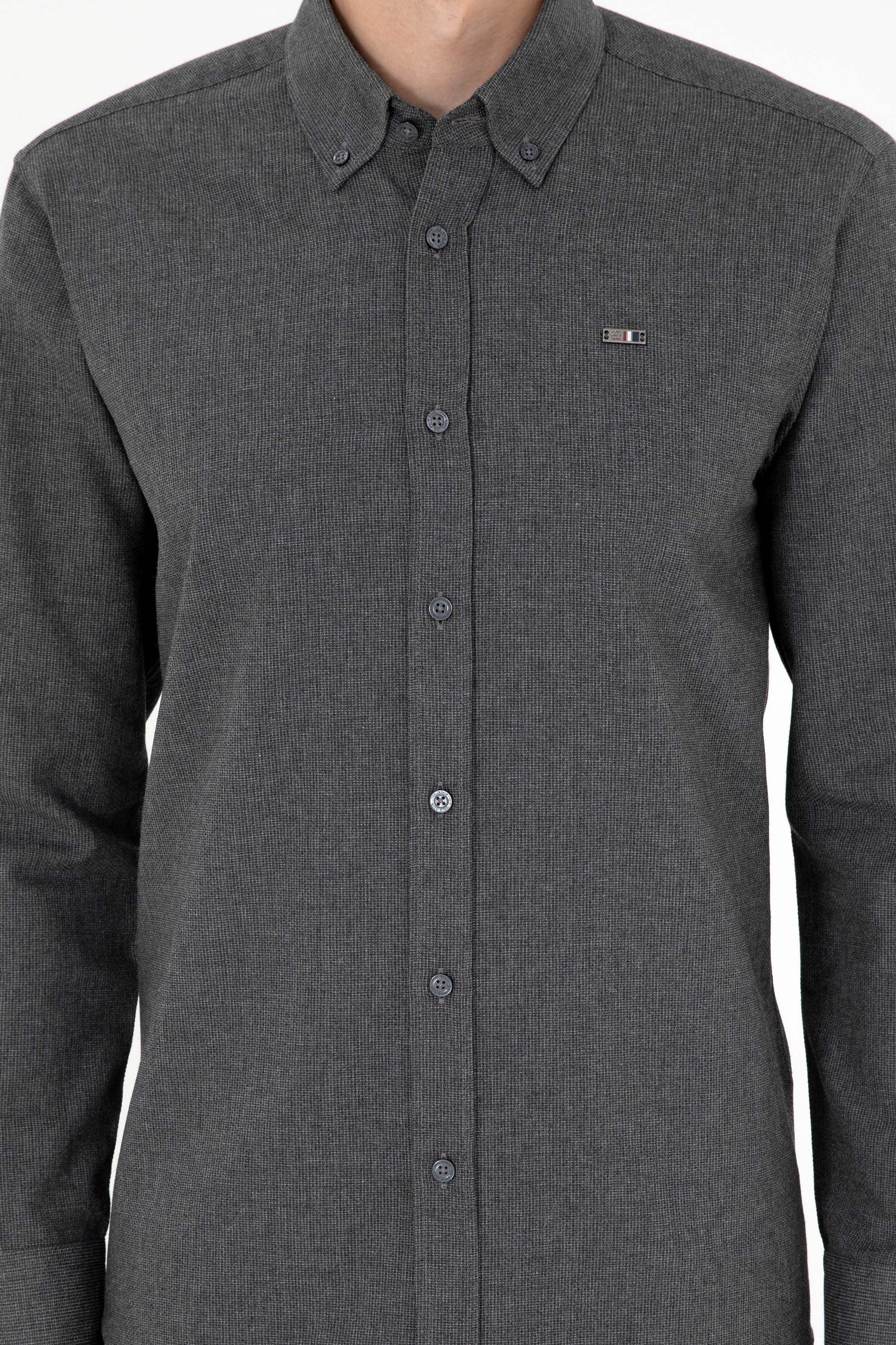 Men's Anthracite Long Sleeve Shirt