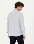Grey Slim Fit Long Sleeve Shirt