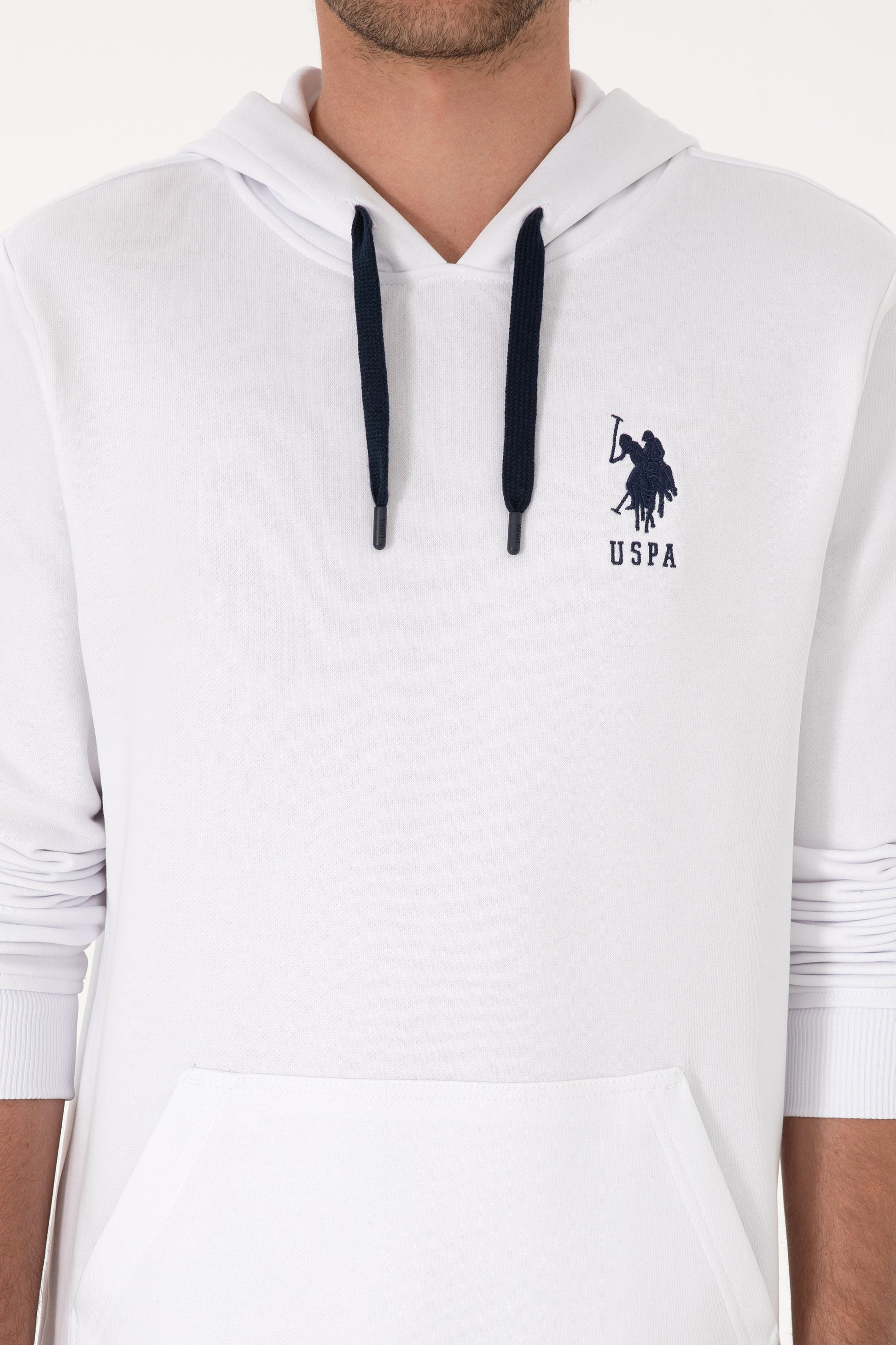 Men's White Basic Sweatshirt