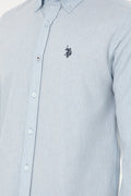 Men's Light Blue Long Sleeve Shirt