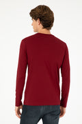 Men's Burgundy Basic Sweatshirt