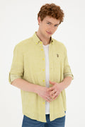 Men's Peanut Green Long Sleeve Shirt