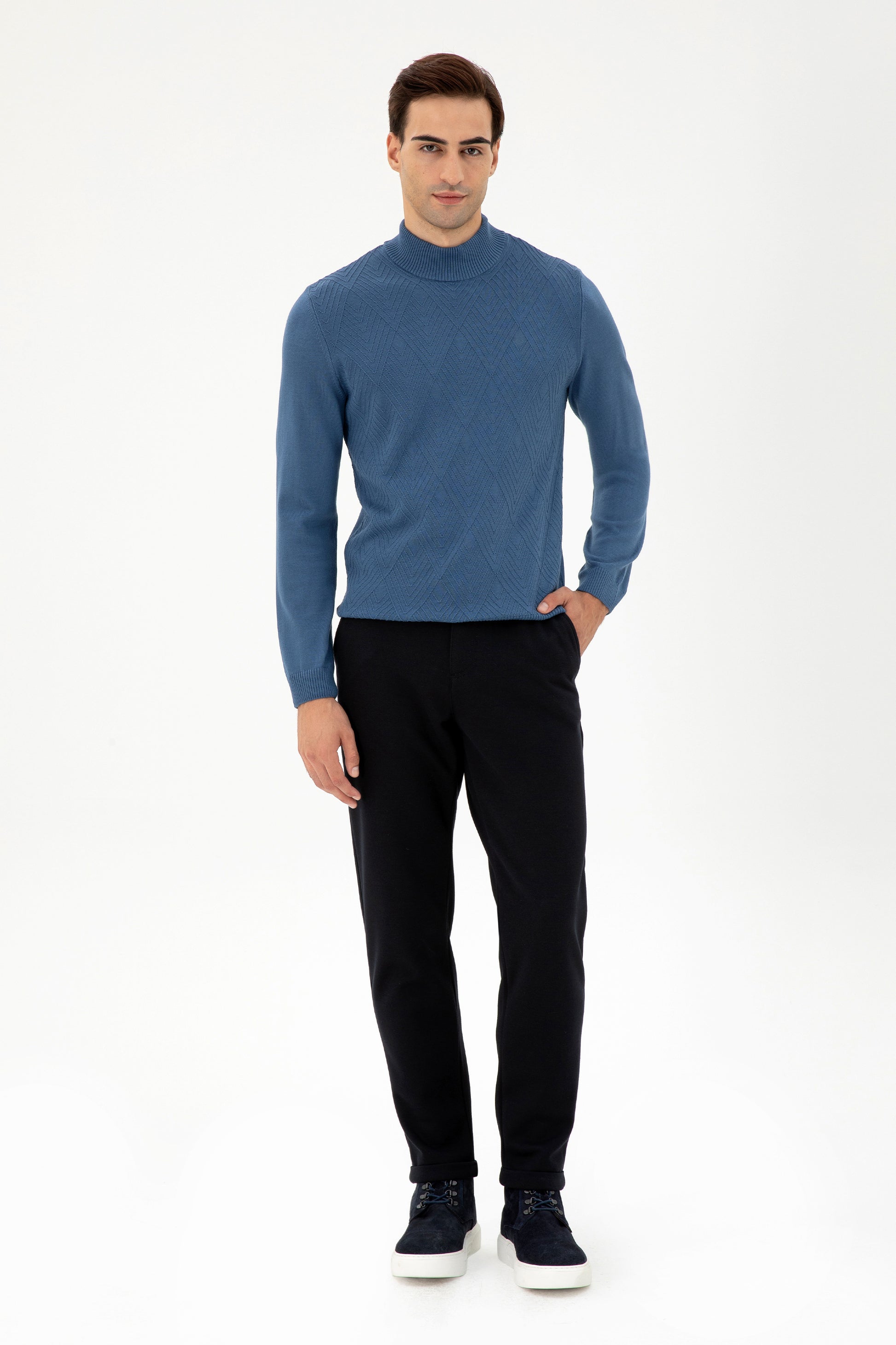 Men's Navy Blue Canvas Pants