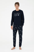 Men's Navy Blue Pajama Set