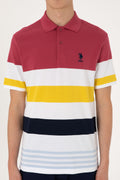 Men's Regular Fit Polo Neck Cherry T-Shirt