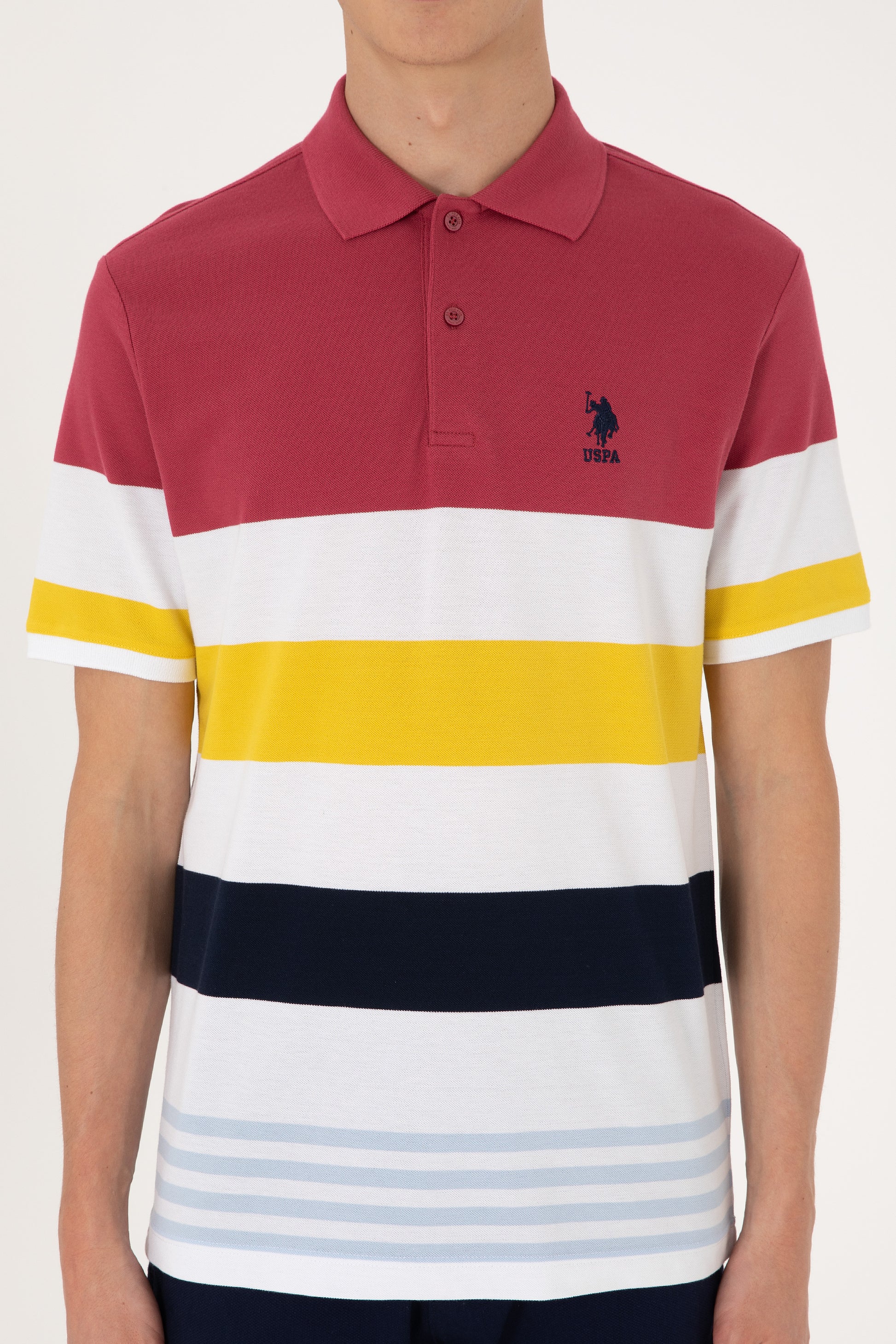 Men's Regular Fit Polo Neck Cherry T-Shirt