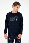 Men's Navy Blue Pajama Set