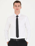 White Slim Fit Long Sleeve Basic Shirt
