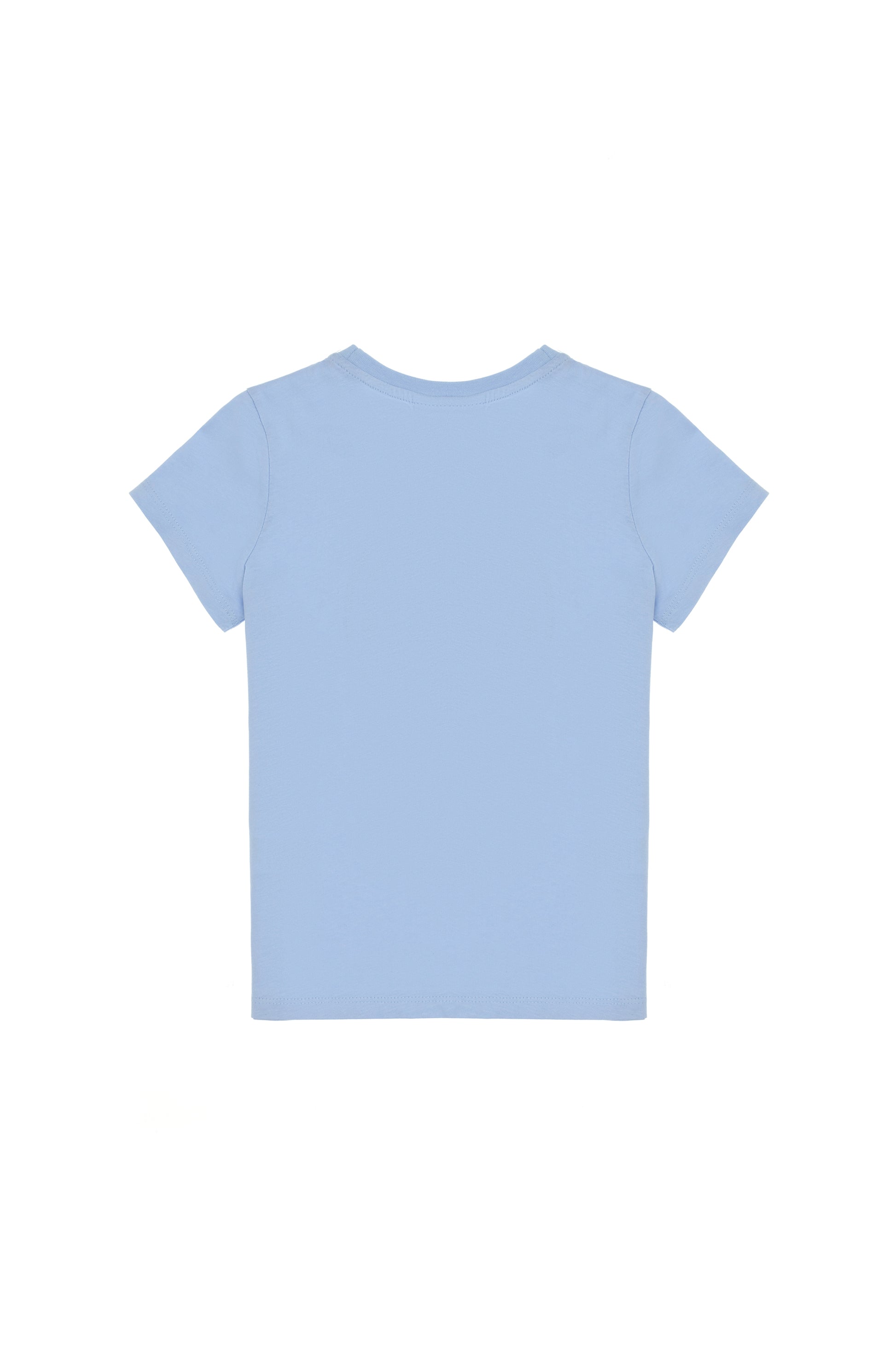 Boys' Light Blue Basic Crew Neck T-Shirt
