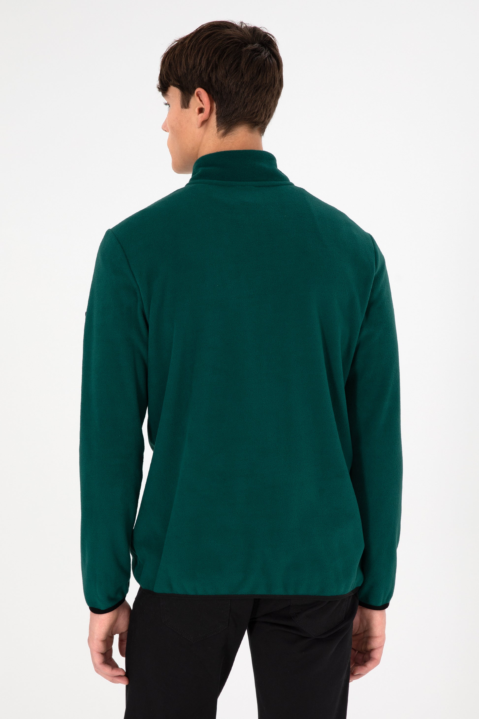 Men's Dark Green Basic Sweatshirt