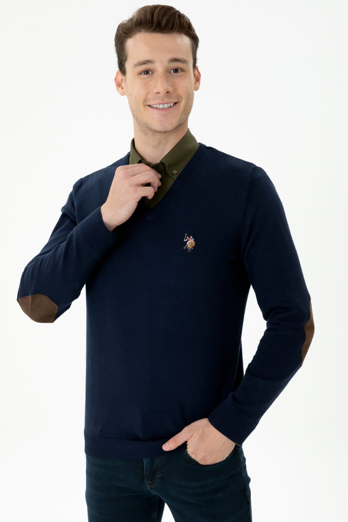 Men's Navy Blue Basic Sweater