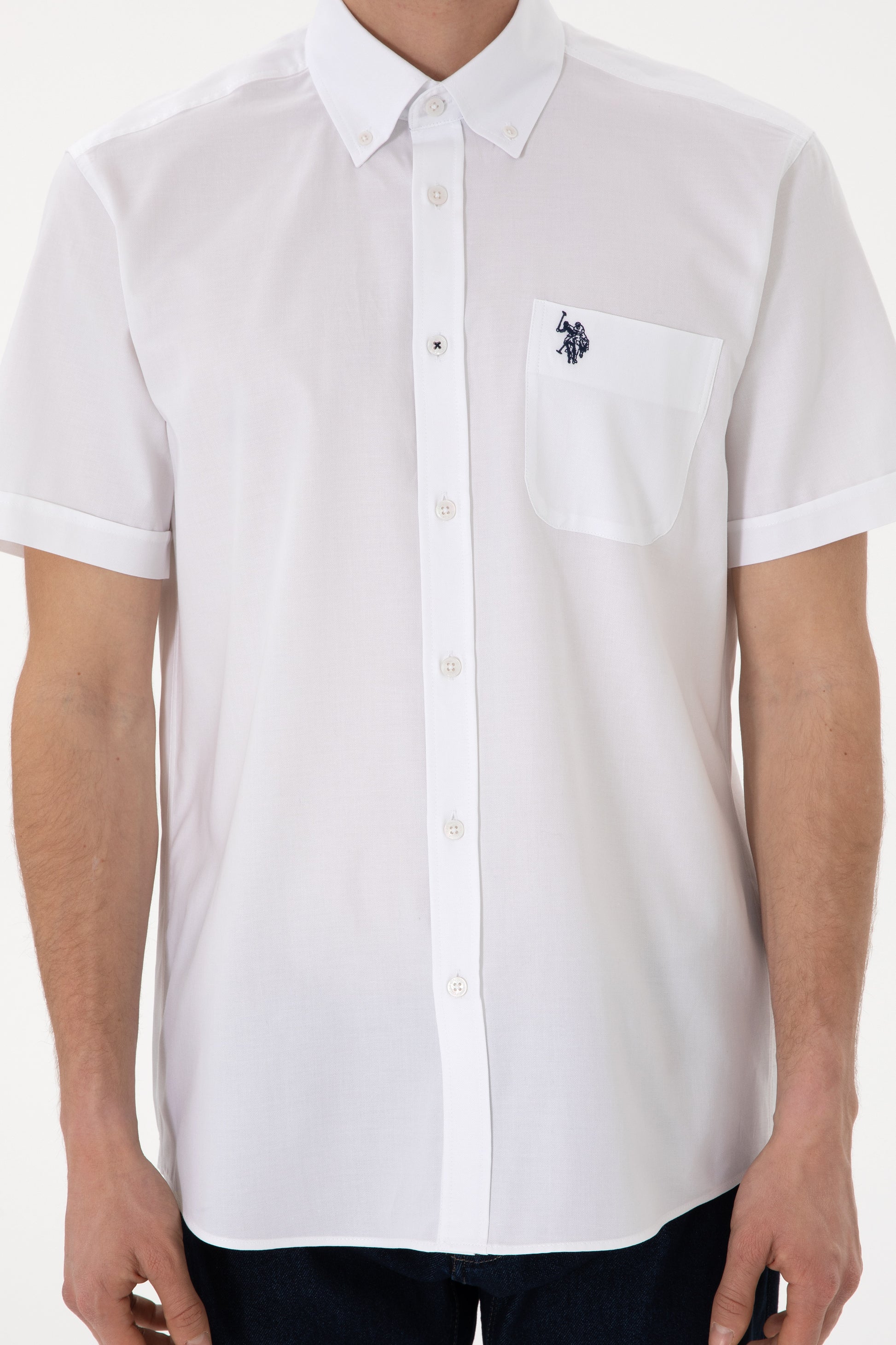 Men's White Short Sleeve Shirt