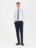 Light Blue Slim Fit Long Sleeve Basic Shirt
