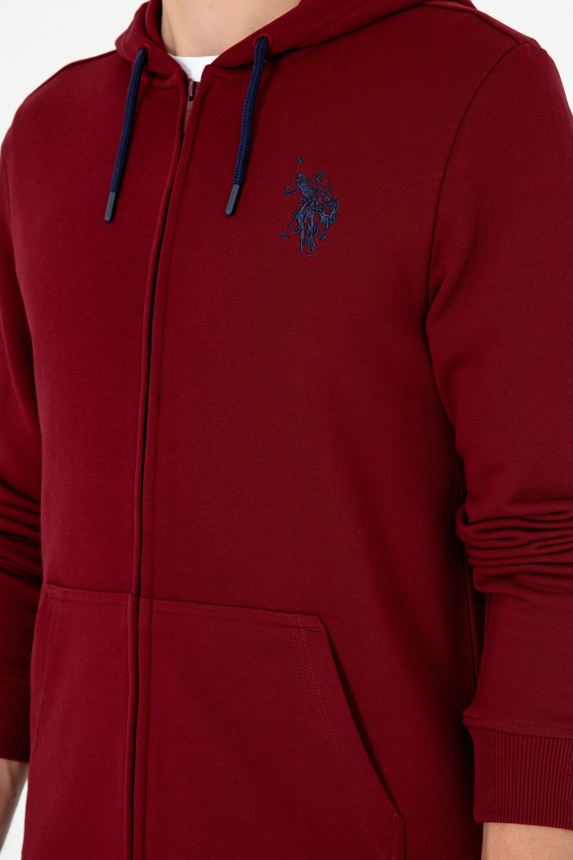 Men's Burgundy Knitted Cardigan