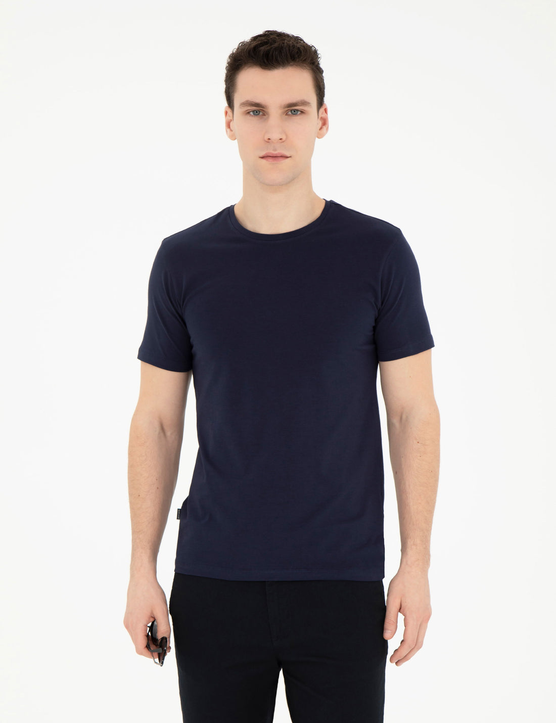 Navy Slim Fit Basic T-Shirt