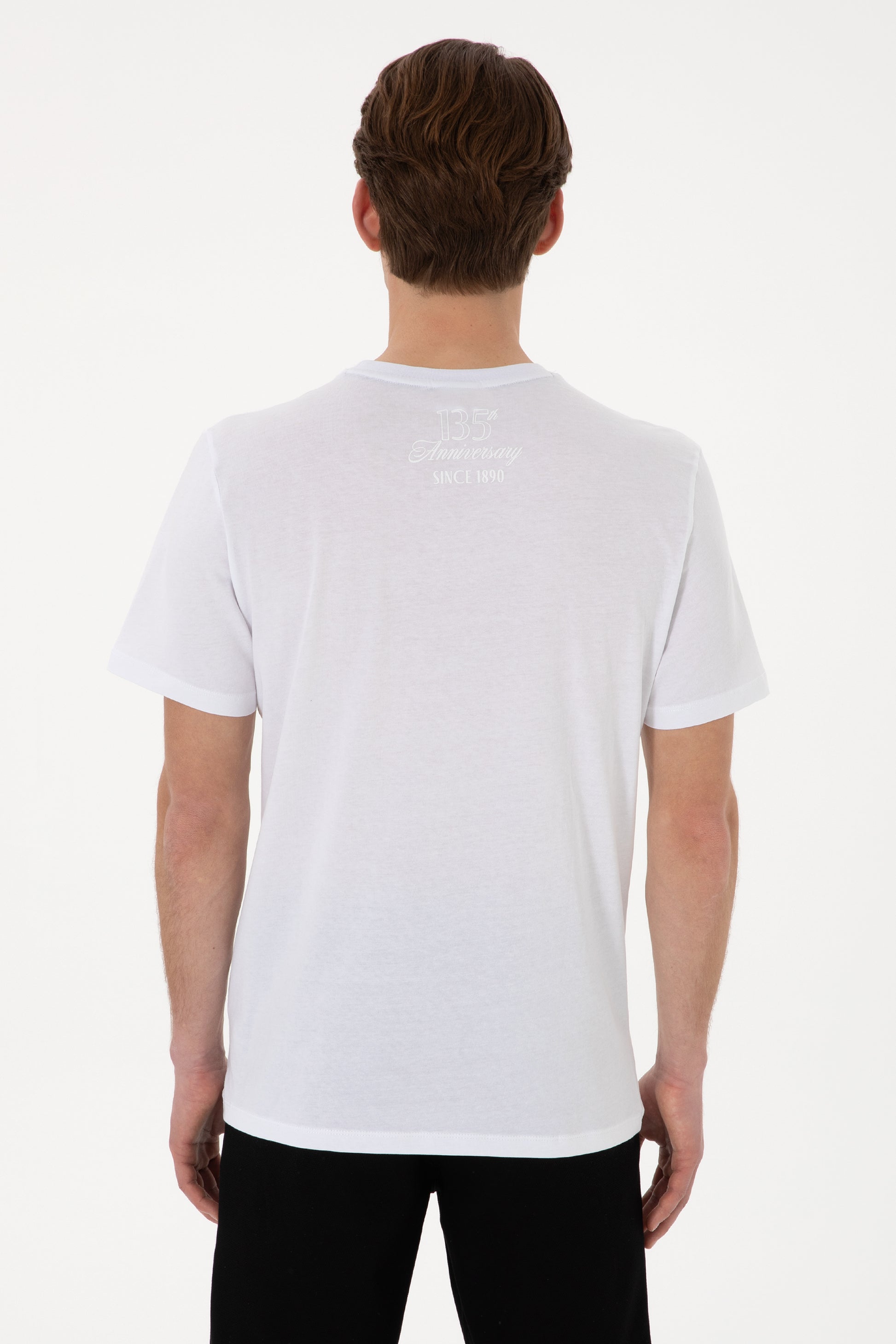 Men's Regular Fit Crew Neck White T-Shirt