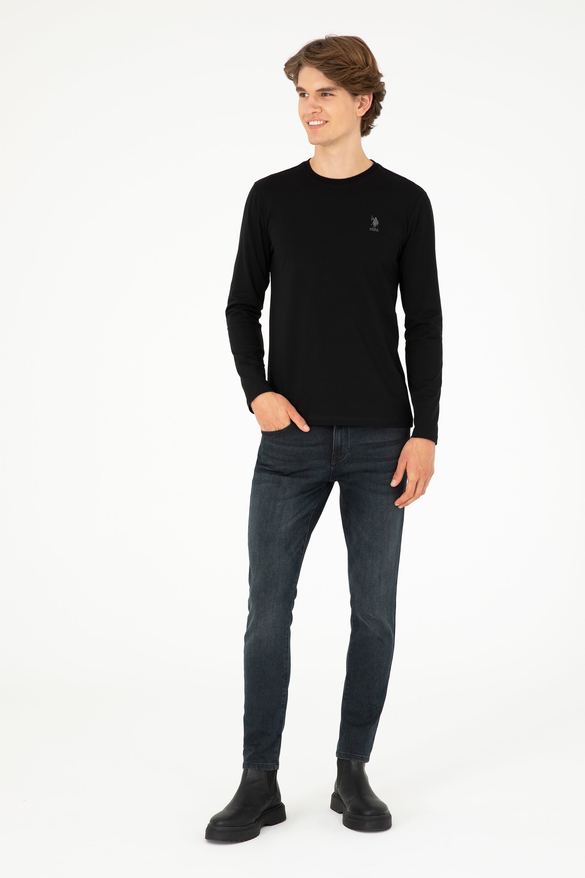 Men's Black Basic Sweatshirt