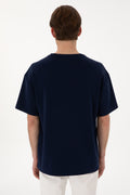Men's Comfort Fit Crew Neck Navy T-Shirt