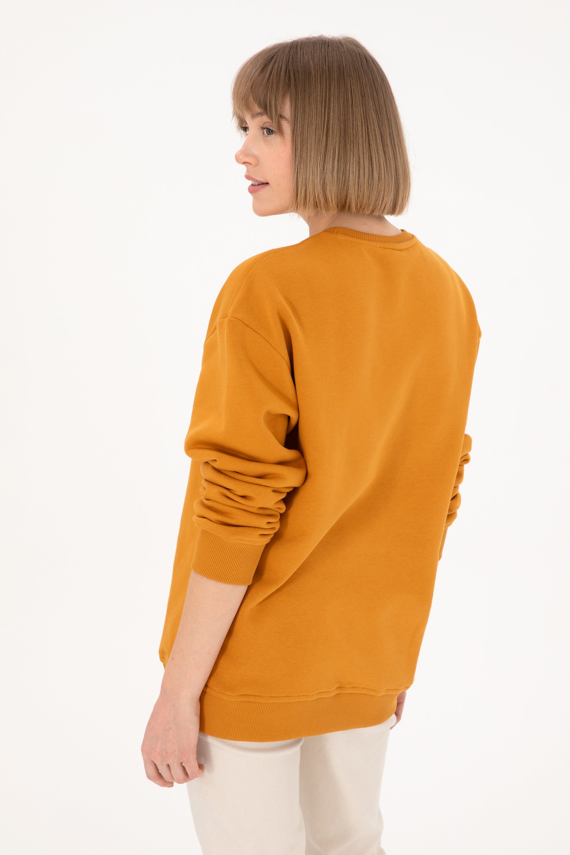 Men's Mustard Basic Sweatshirt