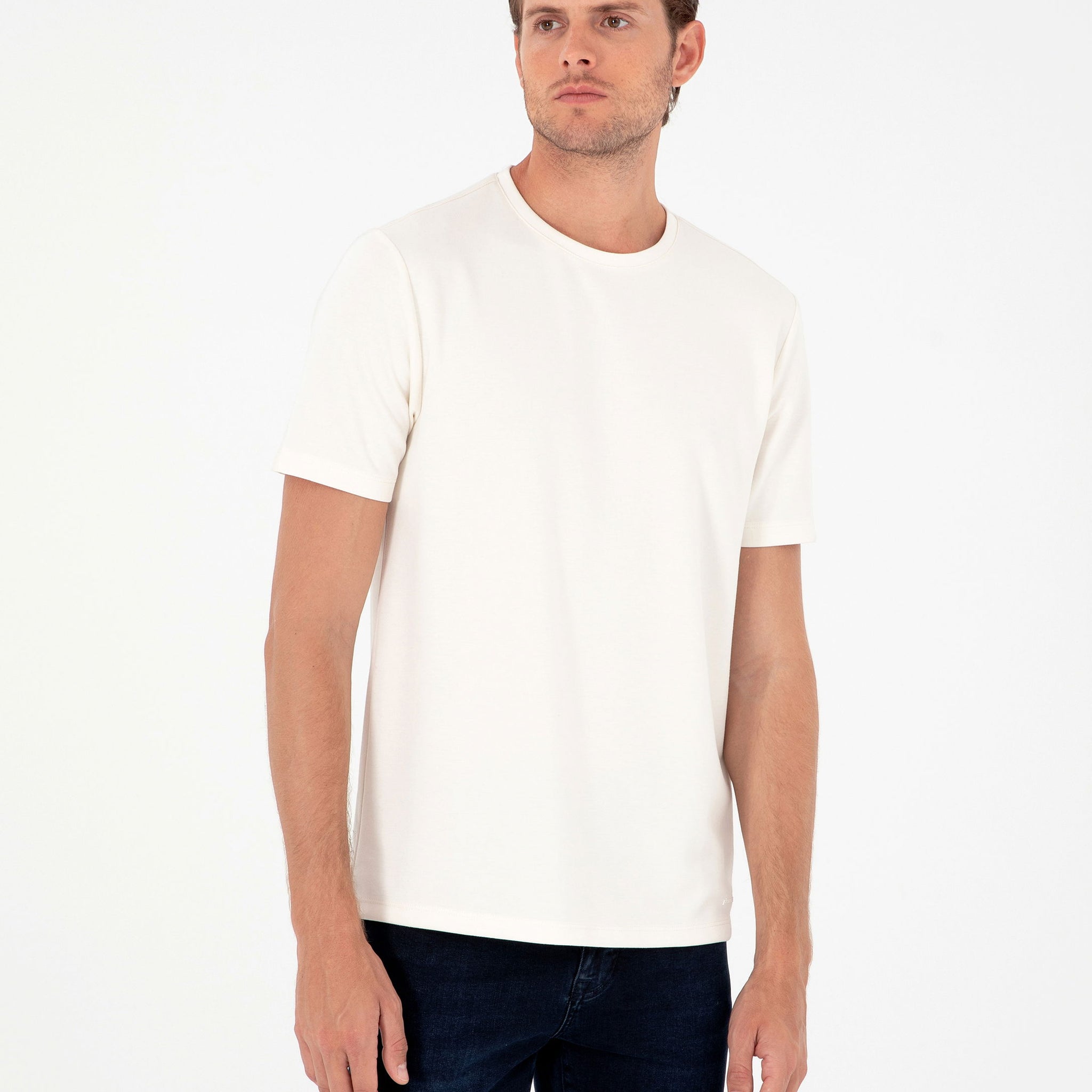 Ecru Regular Fit T-Shirt