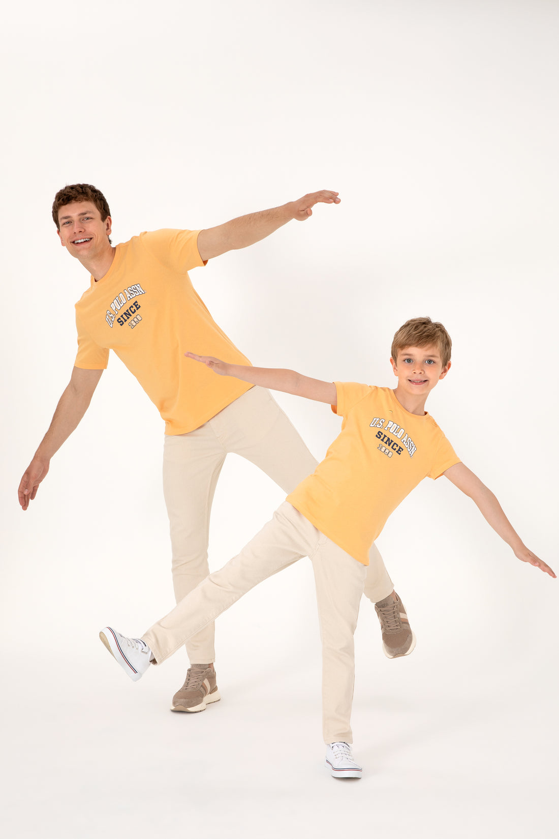 Men's Regular Fit Crew Neck Orange T-Shirt