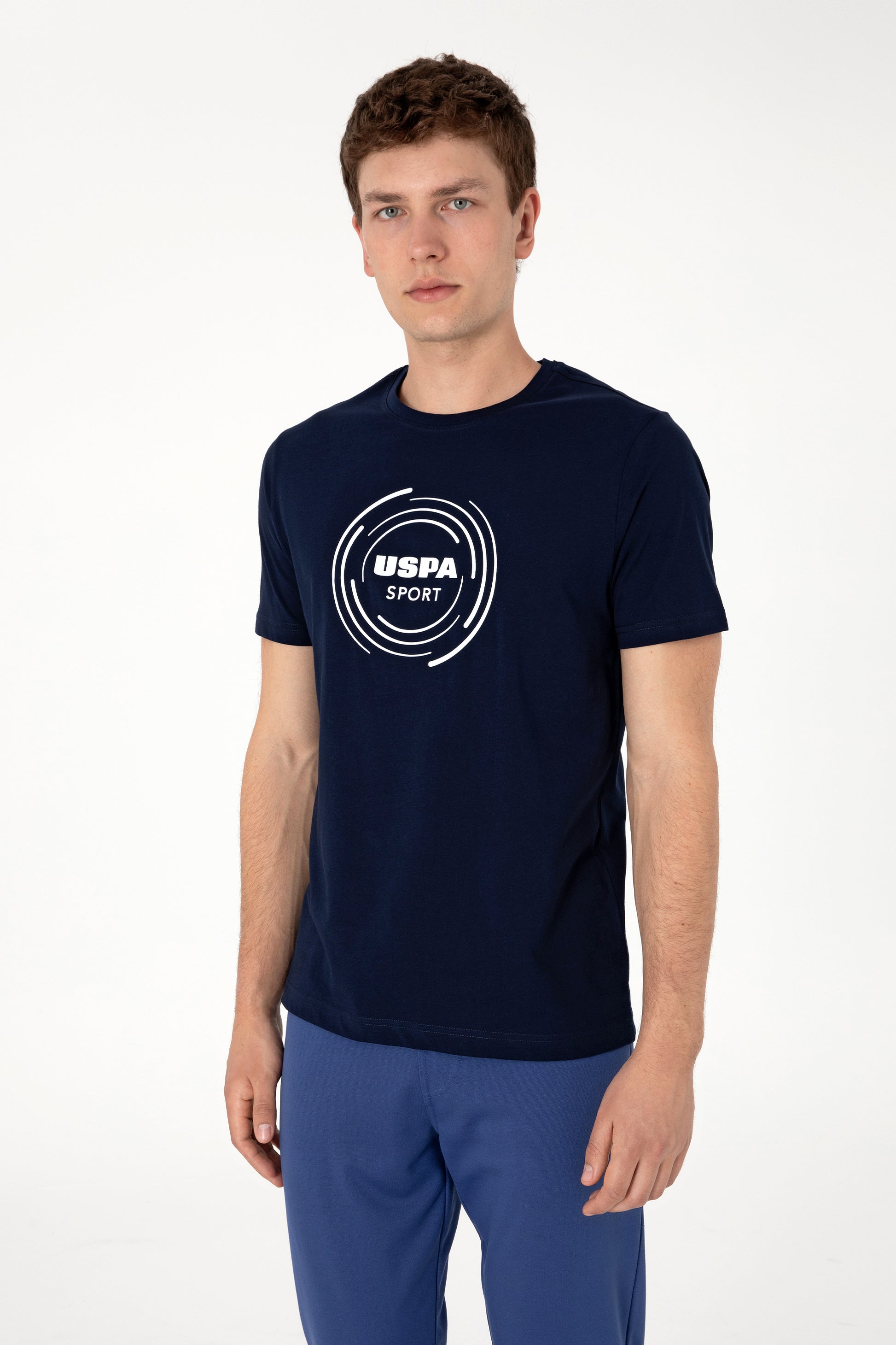 Men's Regular Fit Crew Neck Navy T-Shirt