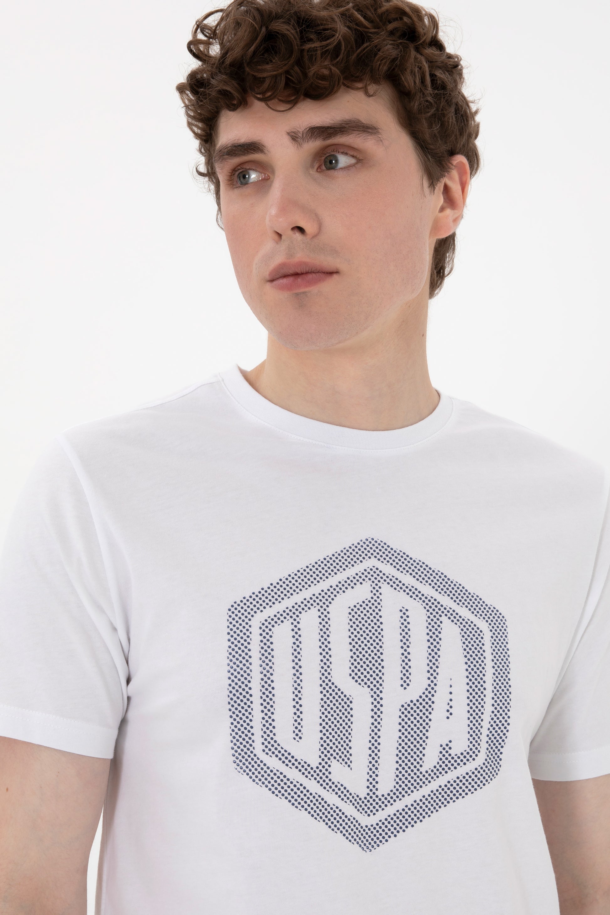 Men's Regular Fit Crew Neck White T-Shirt