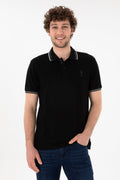 U.S. Polo Assn. - Men's Regular Fit Polo Neck Black Basic T-Shirt
