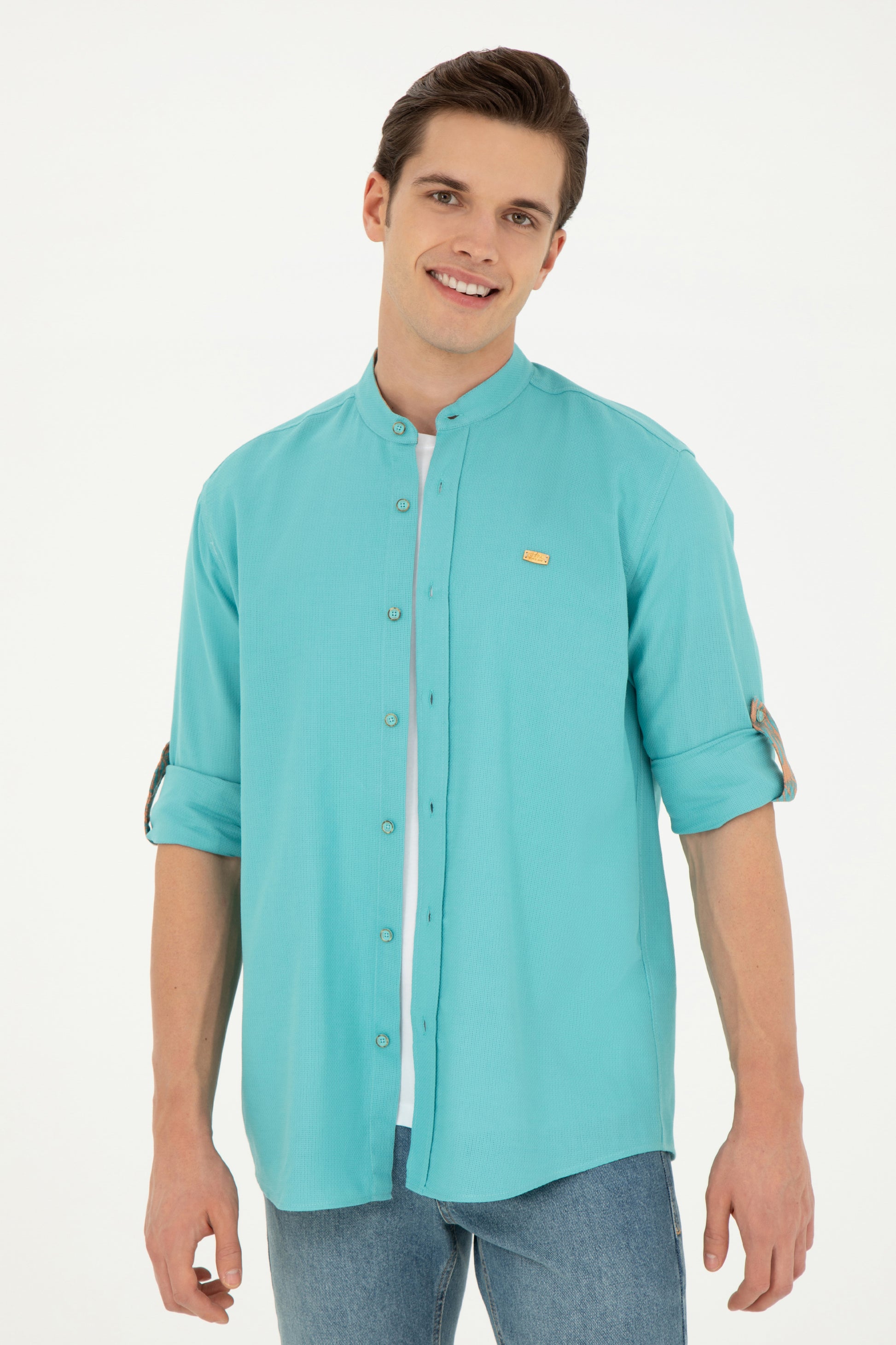 Men's Mint Long Sleeve Shirt