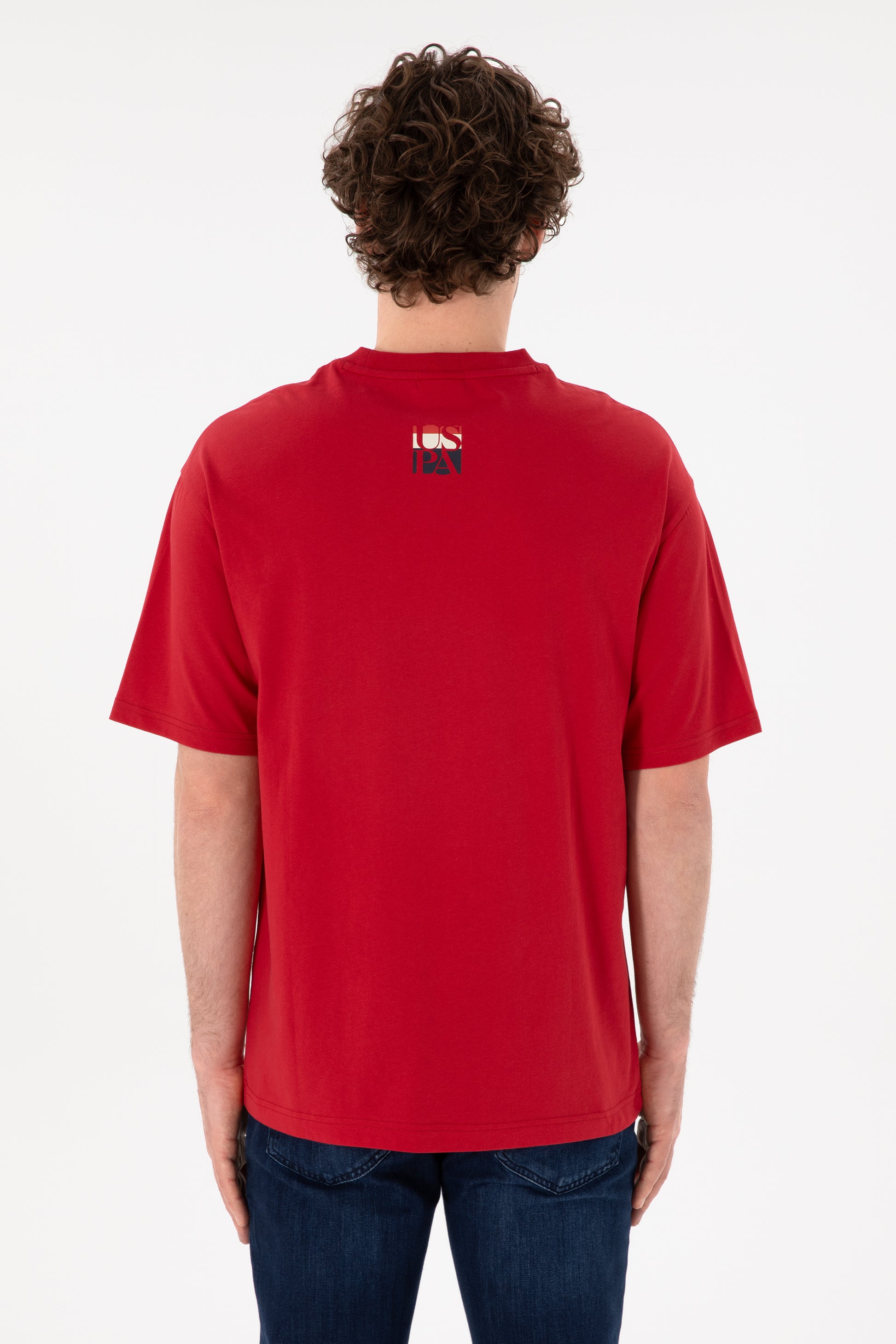 Men's Comfort Fit Crew Neck Red T-Shirt
