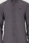 Men's Anthracite Long Sleeve Basic Shirt