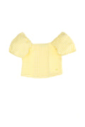 Girls' Light Yellow Short Sleeve Shirt