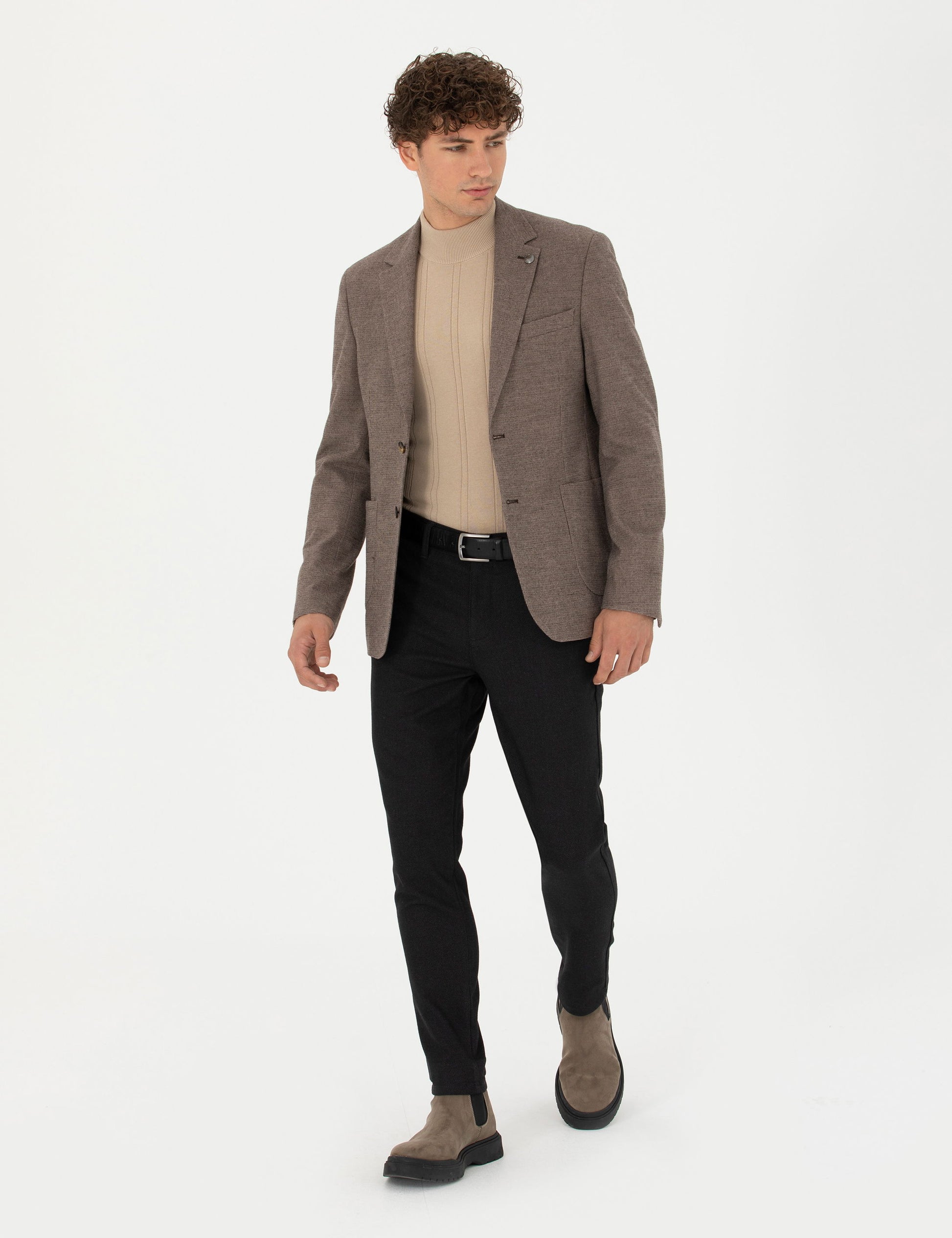 Anthracite Slim Fit Canvas Pants