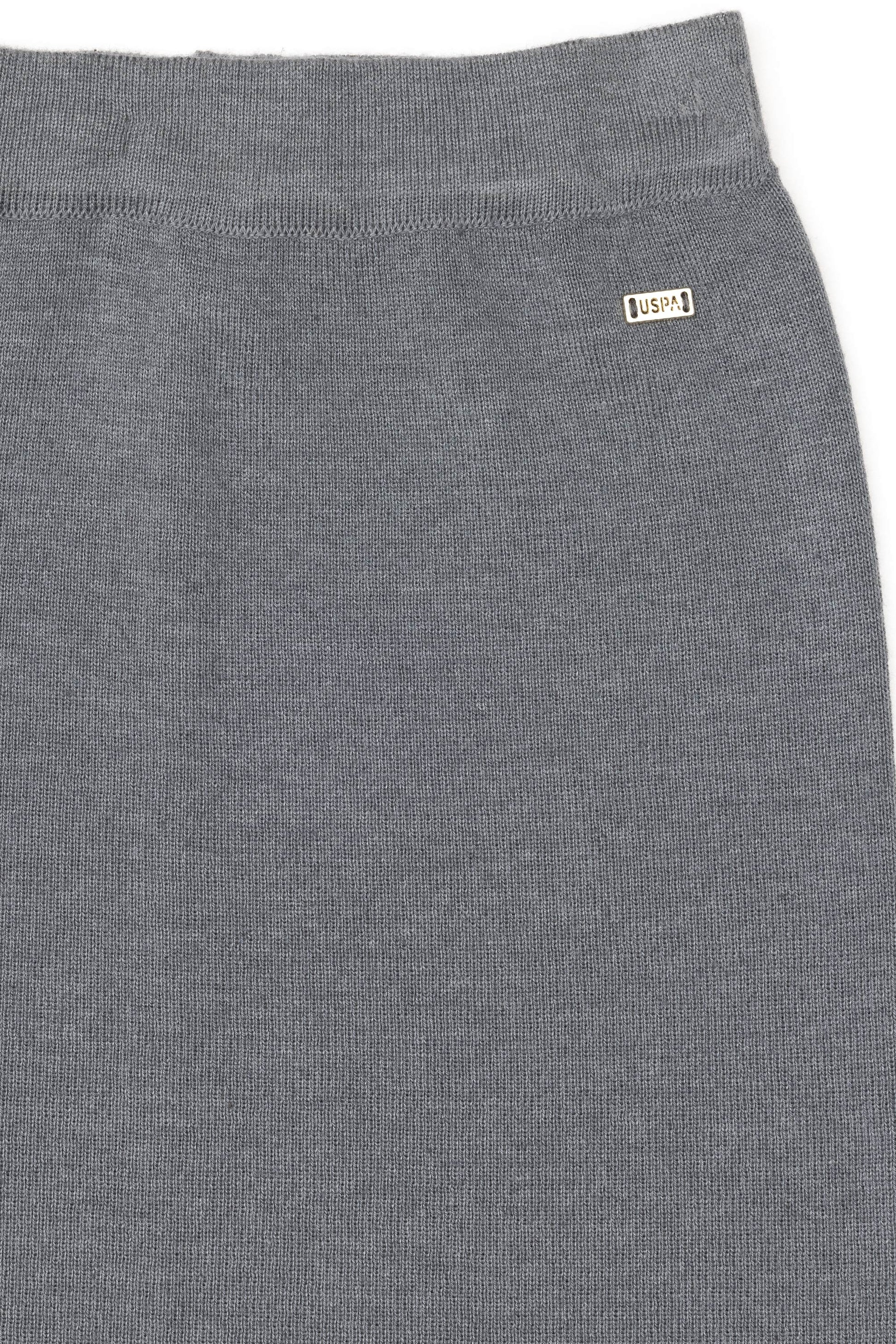 Girls' Grey Melange Knitwear Skirt