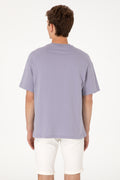 Men's Oversize Fit Crew Neck Grey T-Shirt