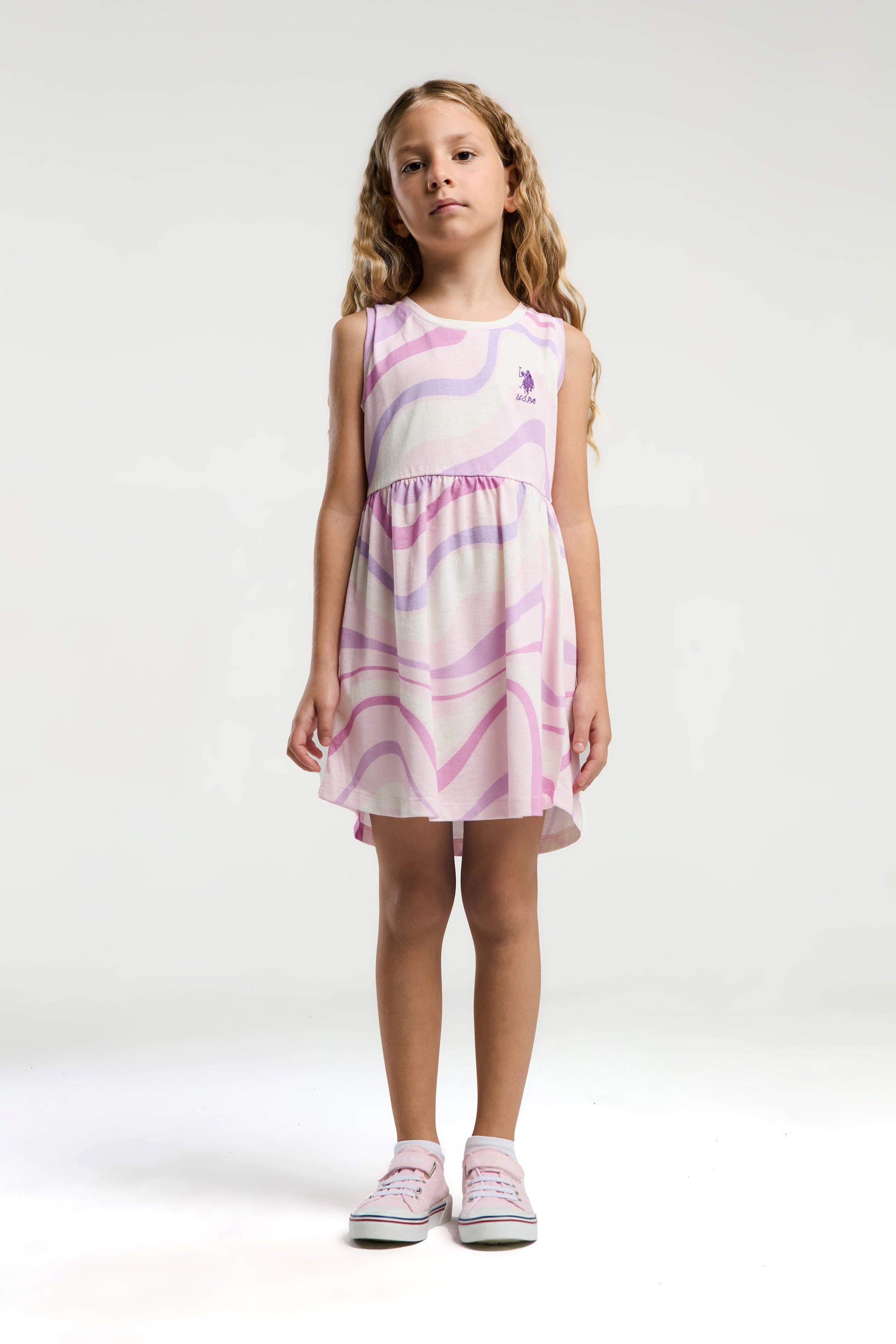 Girl's Powder Pink Knitted Dress