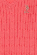 Girls' Pink Basic Sweater