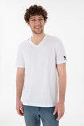 Men's Regular Fit V-Neck Anthracite Basic T-Shirt