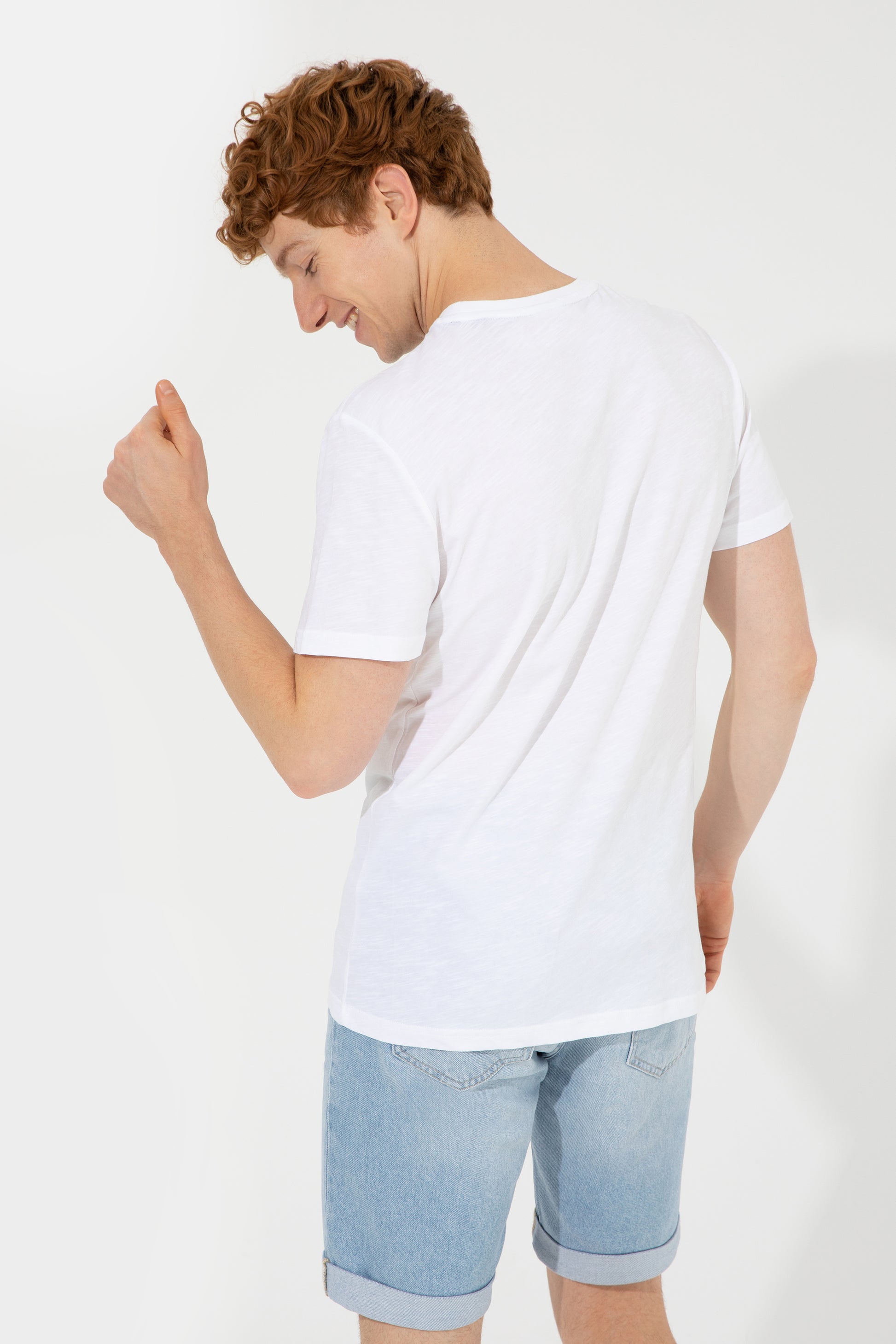 Men's White Crew Neck T-Shirt
