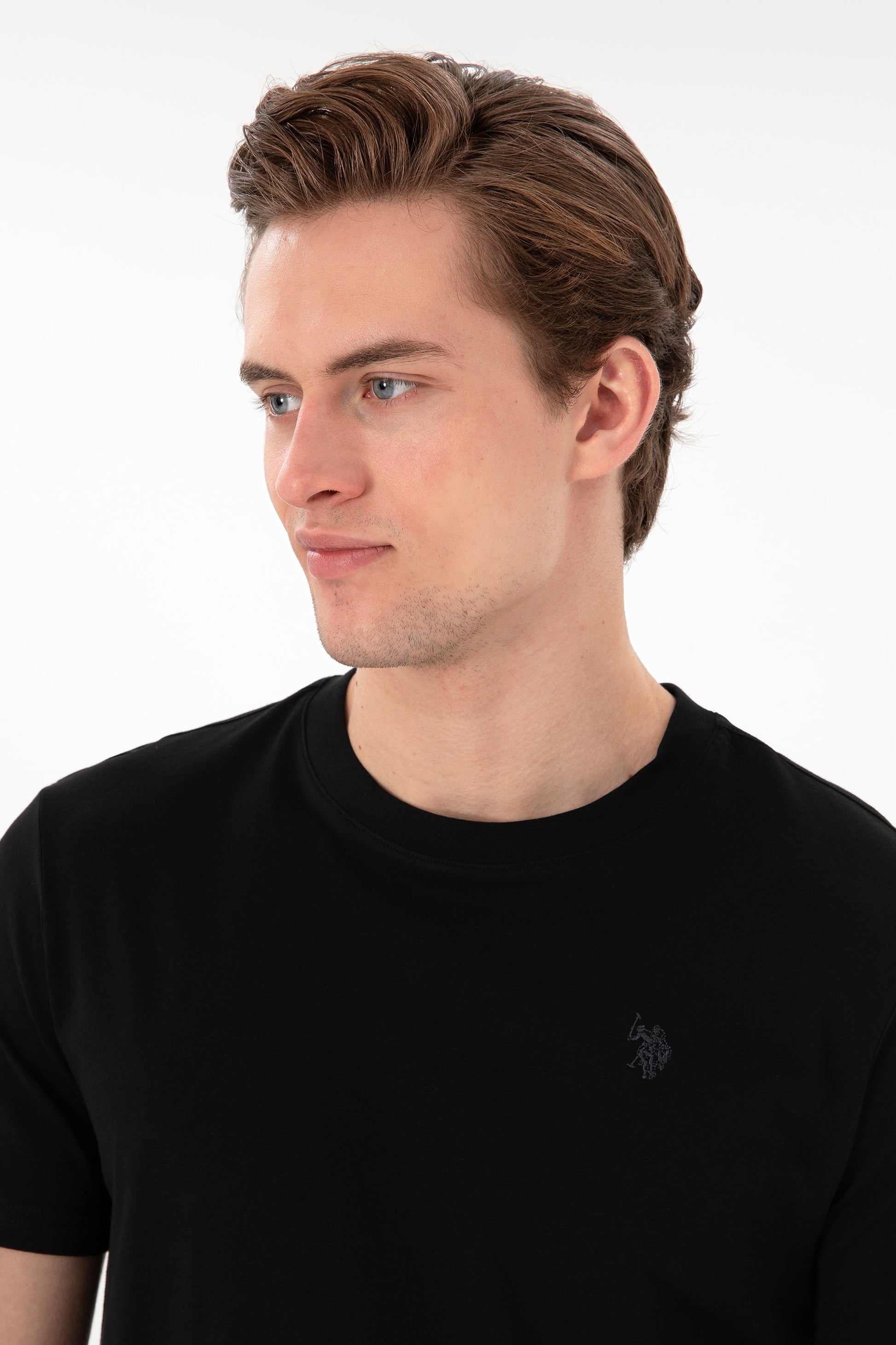 U.S. Polo Assn. - Men's Regular Fit Crew Neck Black Basic T-Shirt