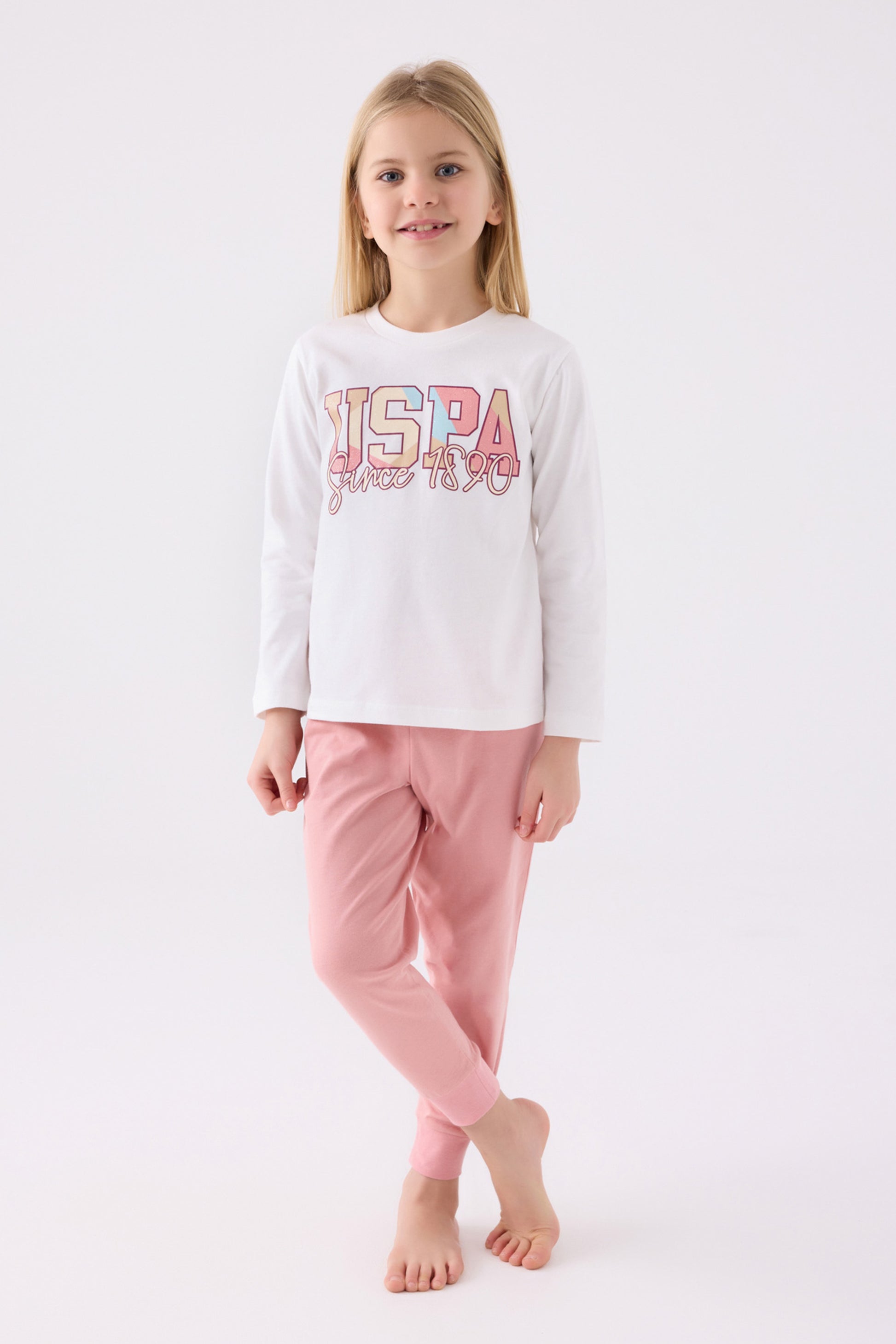 Girls' Cream Pajamas Set